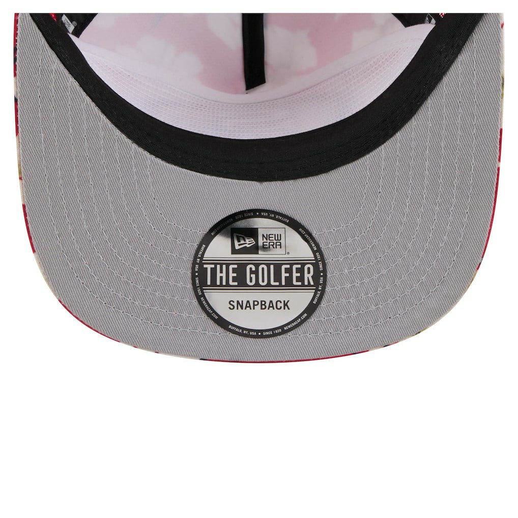 San Francisco 49ers New Era Adventure Pattern Golfer Snapback Hat - Scarlet Hats