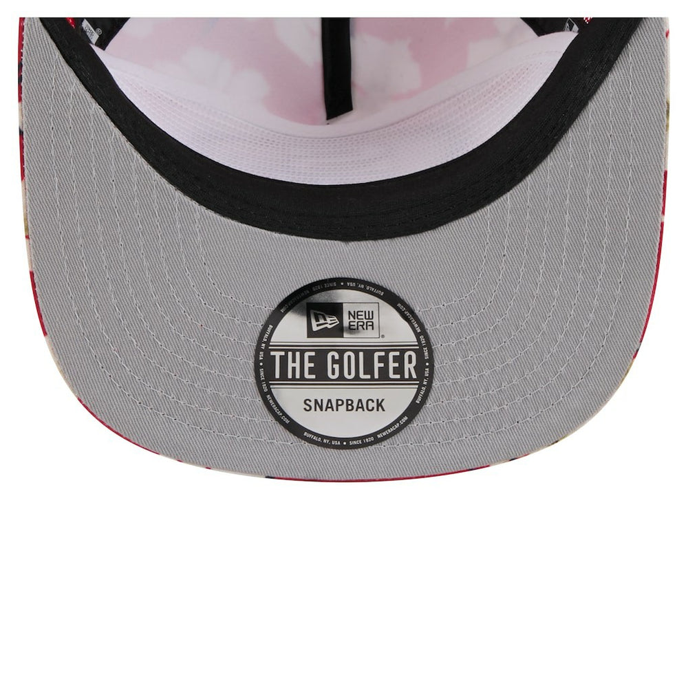 San Francisco 49ers New Era Adventure Pattern Golfer Snapback Hat - Scarlet Hats