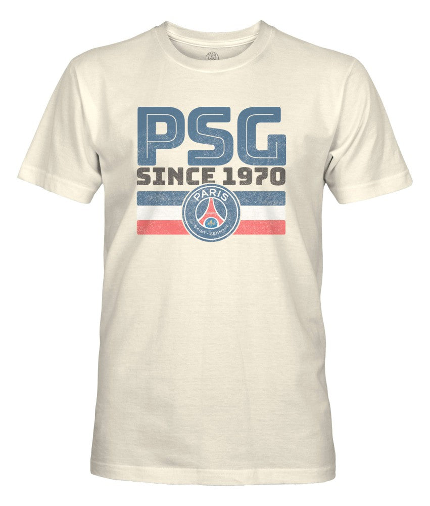 Paris Saint-Germain 1863FC Retro Stripes T-Shirt Tan
