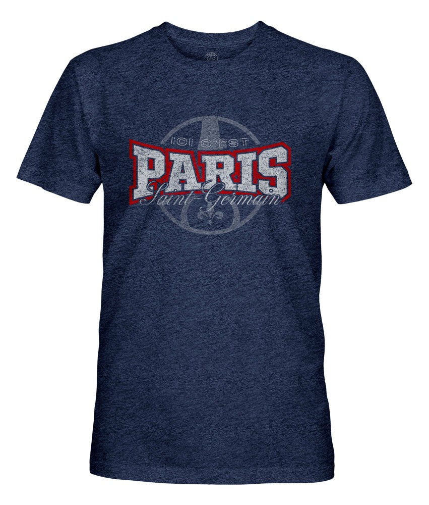 Paris Saint-Germain 1863FC Athletic Wordmark Vintage Tri-Blend T-Shirt Navy