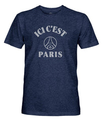 Paris Saint-Germain 1863FC Team Arch Vintage Tri-Blend T-Shirt Navy