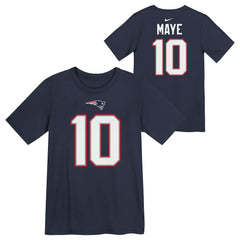 Drake Maye New England Patriots Preschool Player Name & Number T-Shirt - Navy T-shirts