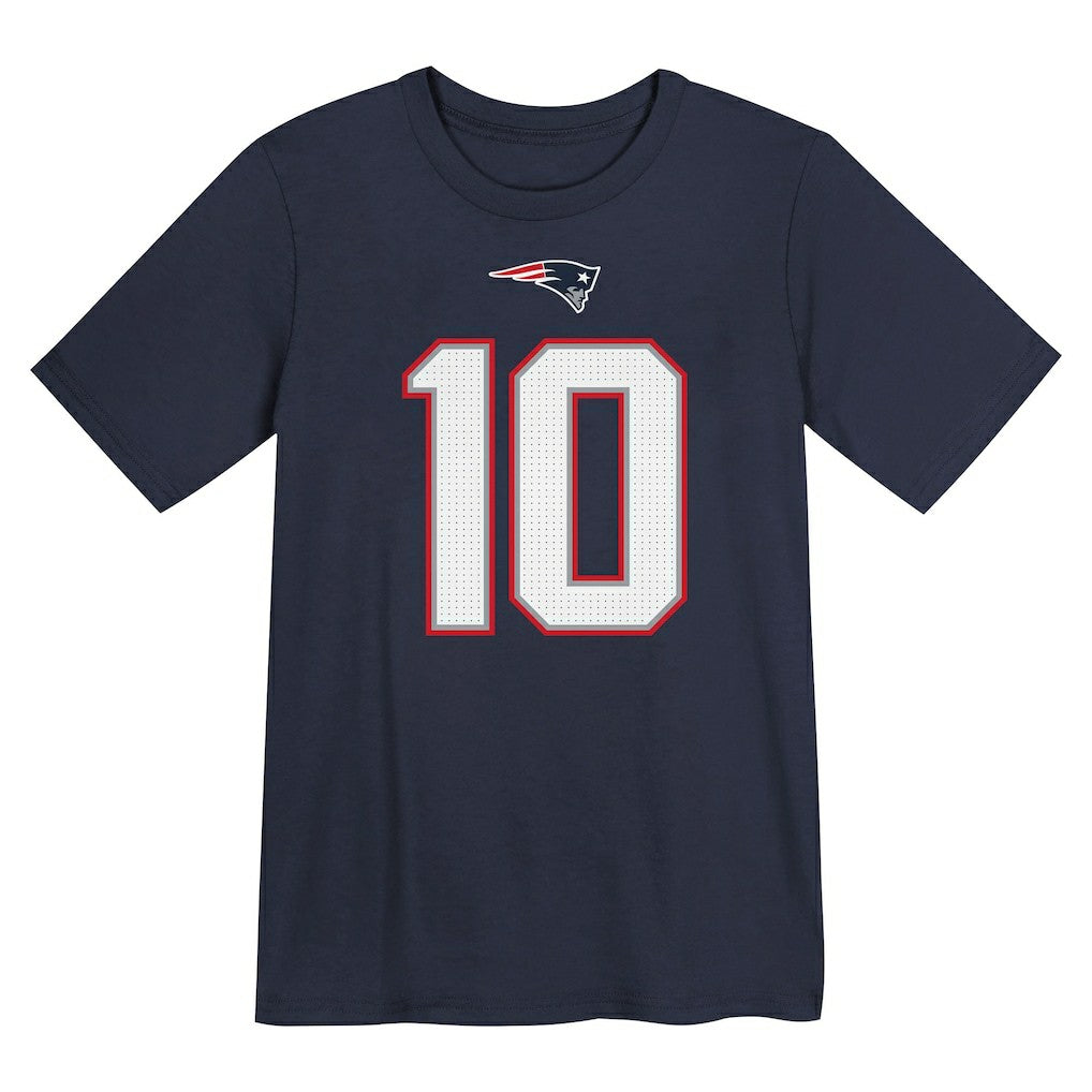 Drake Maye New England Patriots Preschool Player Name & Number T-Shirt - Navy T-shirts