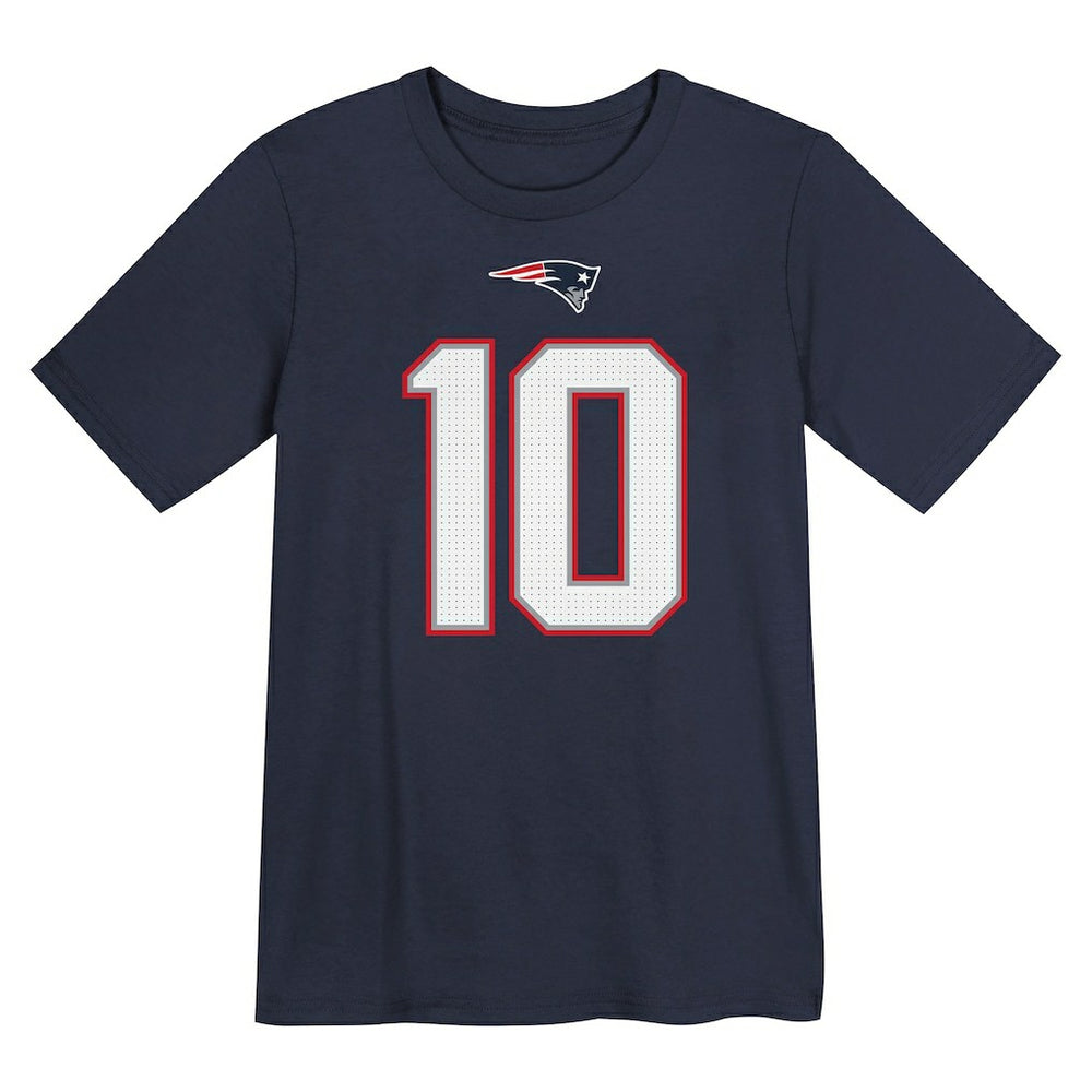 Drake Maye New England Patriots Preschool Player Name & Number T-Shirt - Navy T-shirts
