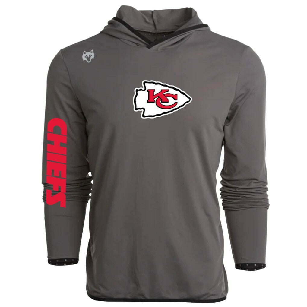 Kansas City Chiefs Greyson Clothiers Colorado Long Sleeve Hoodie T-Shirt - Gray Hoodies