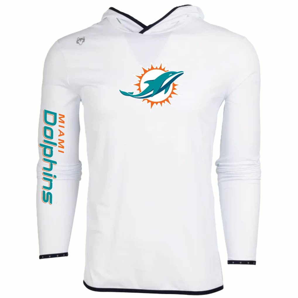Miami Dolphins Greyson Clothiers Colorado Long Sleeve Hoodie T-Shirt - White Hoodies