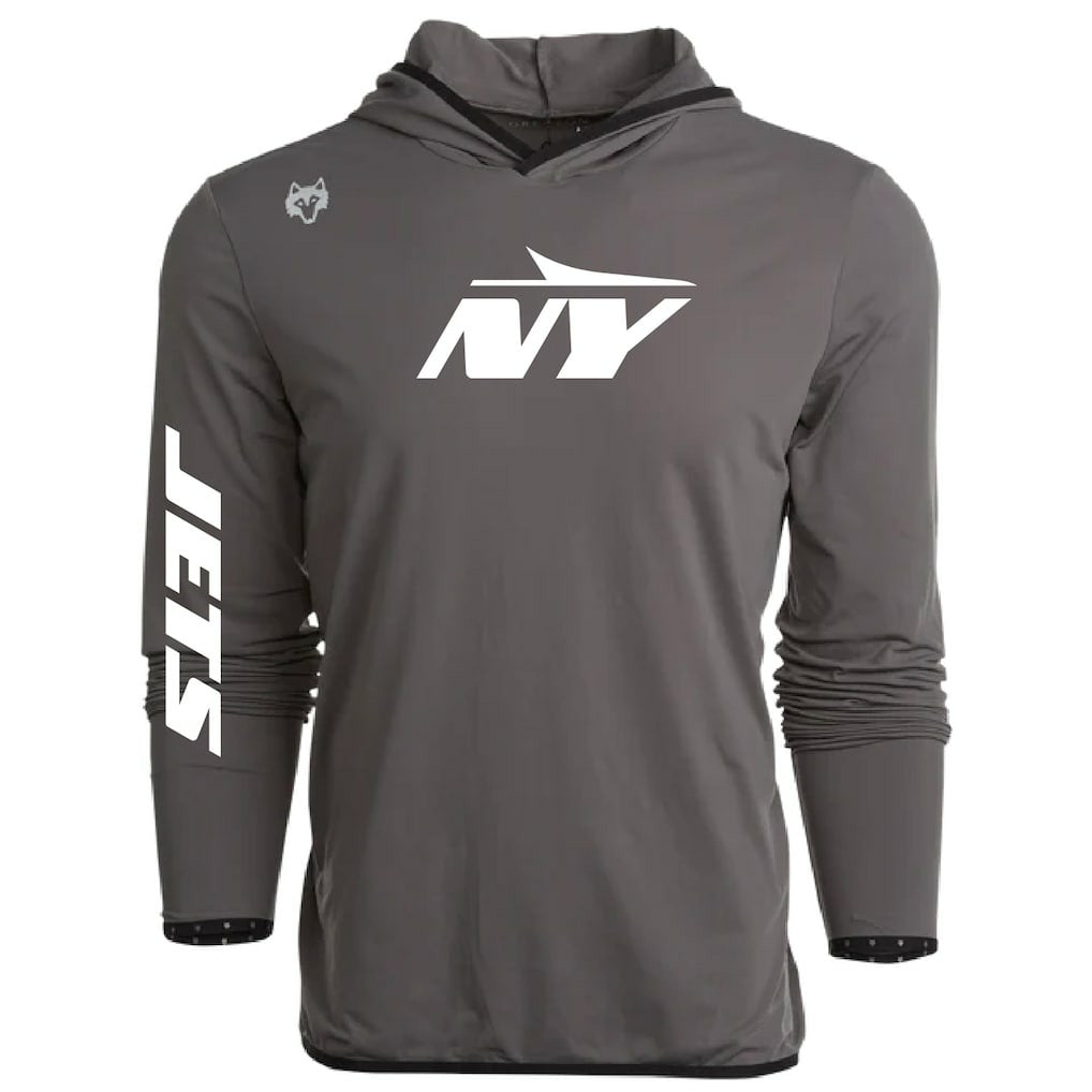 New York Jets Greyson Clothiers Colorado Long Sleeve Hoodie T-Shirt - Gray Hoodies