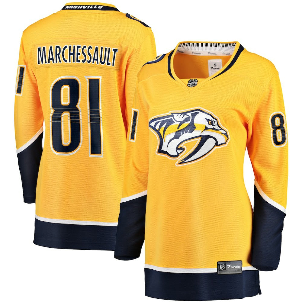 Jonathan Marchessault Nashville Predators Fanatics Women's Breakaway Jersey - Gold | US 202315455