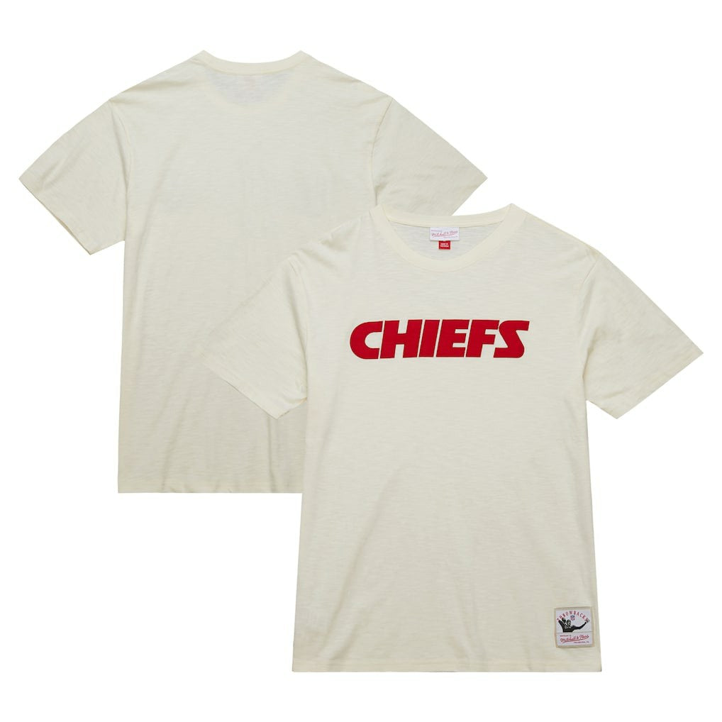Kansas City Chiefs Vintage Logo Heritage Slub T-Shirt - Cream T-shirts
