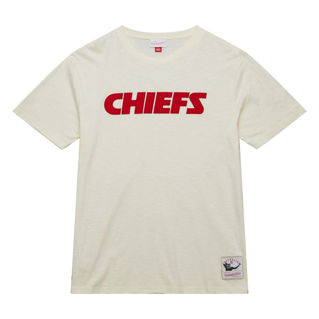 Kansas City Chiefs Vintage Logo Heritage Slub T-Shirt - Cream T-shirts