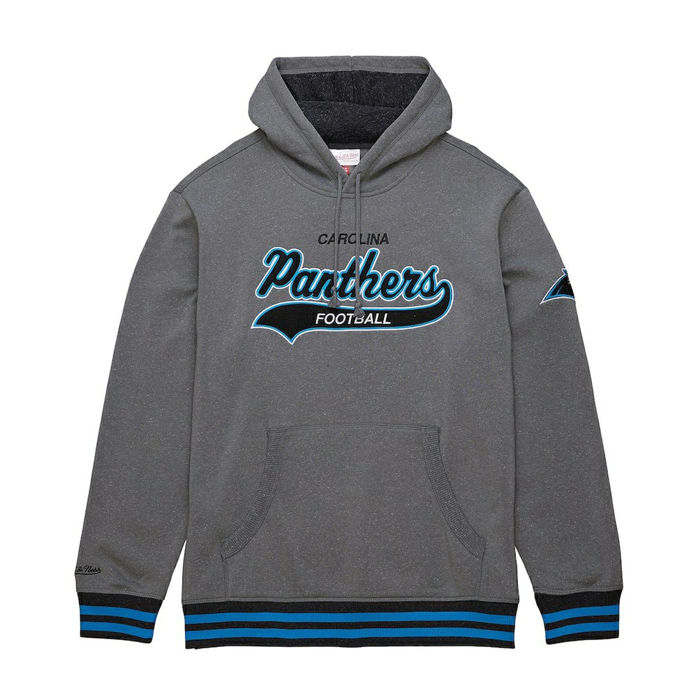 Carolina Panthers Vintage Logo Snow Washed Fleece Pullover Hoodie - Heather Gray Hoodies