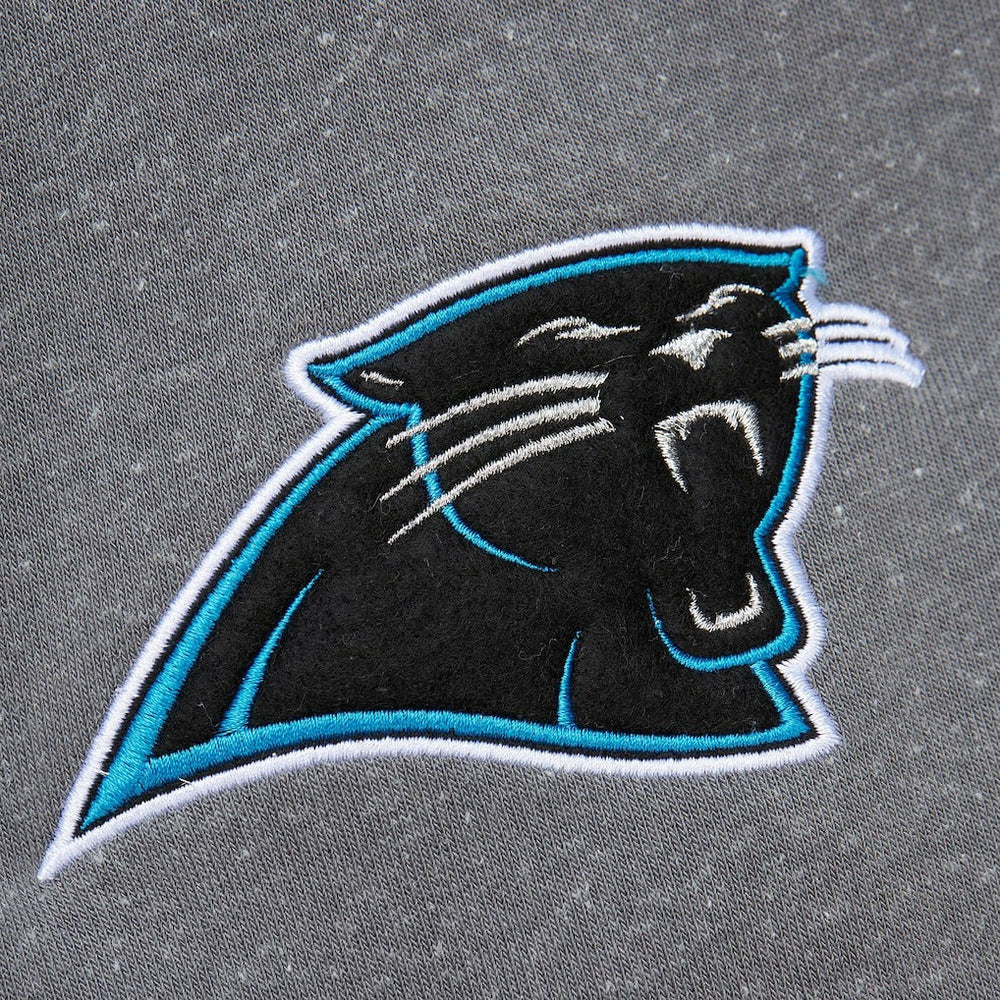 Carolina Panthers Vintage Logo Snow Washed Fleece Pullover Hoodie - Heather Gray Hoodies