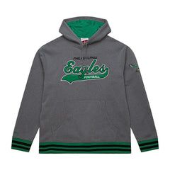 Philadelphia Eagles Vintage Logo Snow Washed Fleece Pullover Hoodie - Heather Gray Hoodies