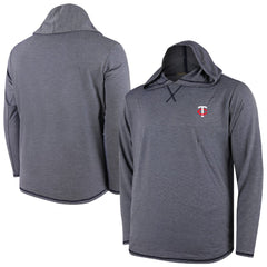 Minnesota Twins Butter Stripe Tri-Blend Long Sleeve Hoodie T-Shirt - Navy Hoodies