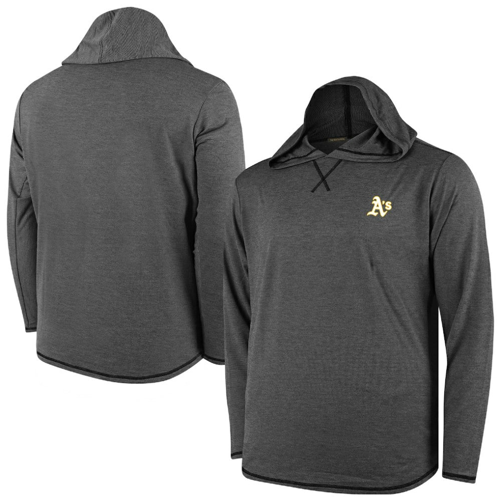Athletics Butter Stripe Tri-Blend Long Sleeve Hoodie T-Shirt - Black Hoodies