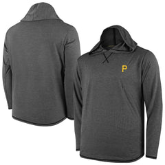 Pittsburgh Pirates Butter Stripe Tri-Blend Long Sleeve Hoodie T-Shirt - Black Hoodies