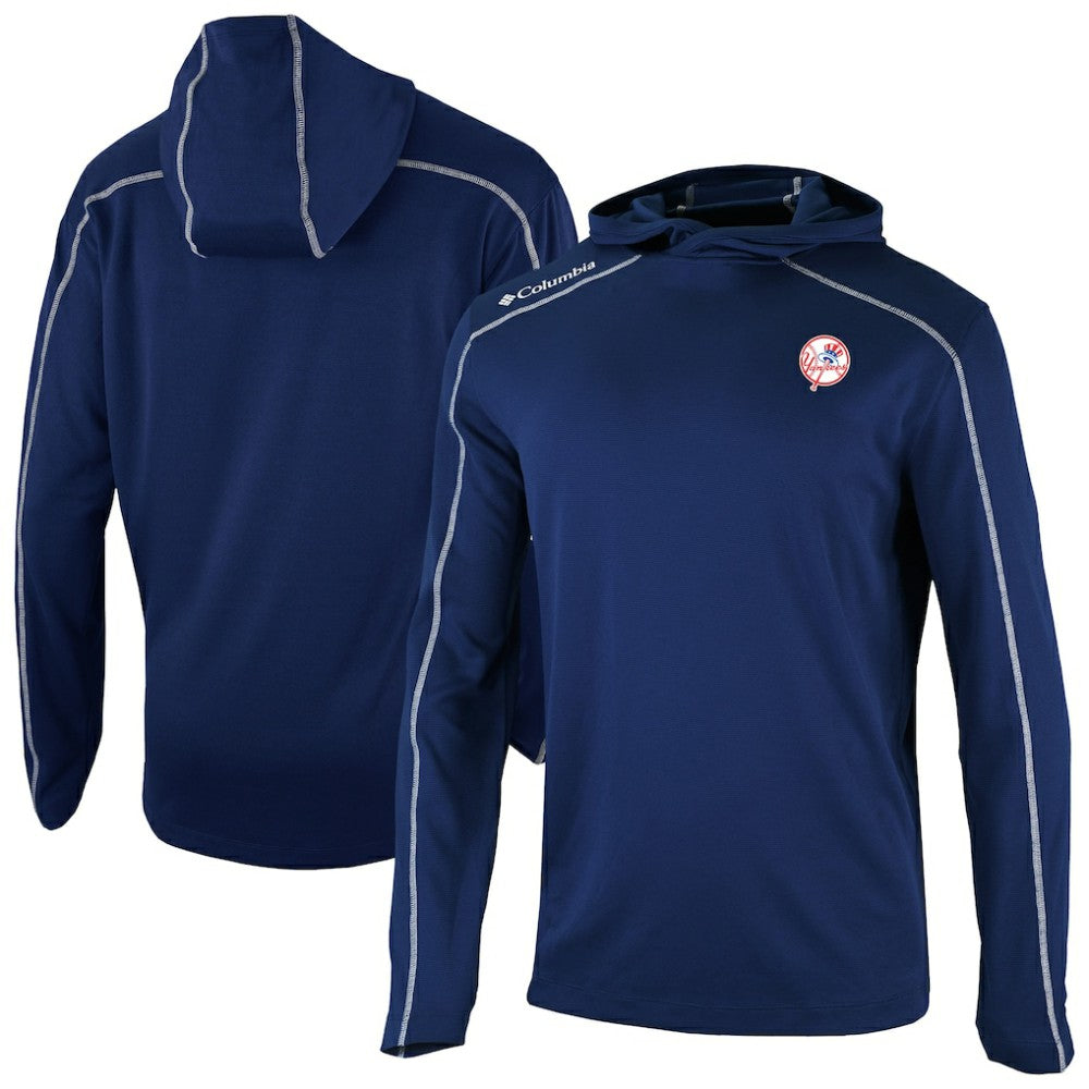 New York Yankees Columbia Omni-Wick Shotgun Pullover Hoodie - Navy Hoodies