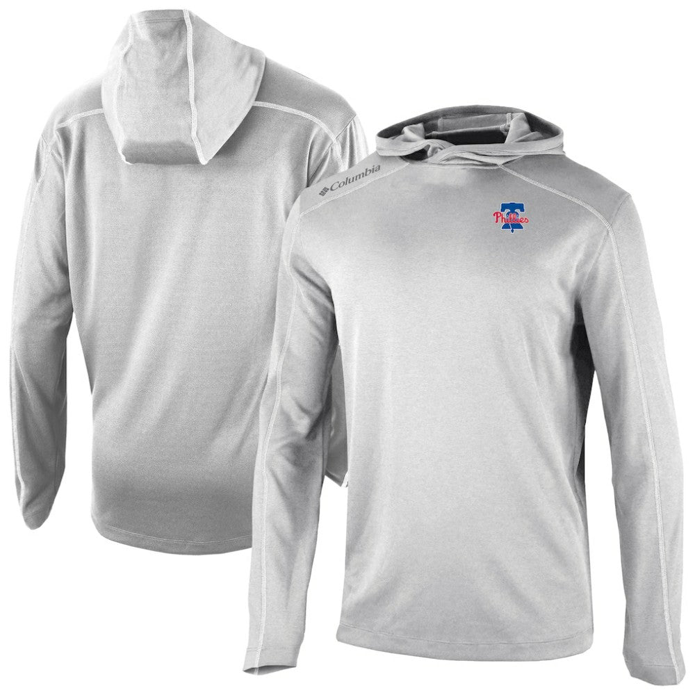 Philadelphia Phillies Columbia Omni-Wick Shotgun Pullover Hoodie - Gray Hoodies