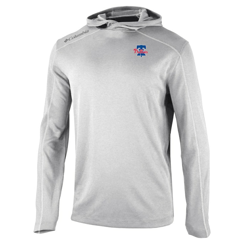 Philadelphia Phillies Columbia Omni-Wick Shotgun Pullover Hoodie - Gray Hoodies