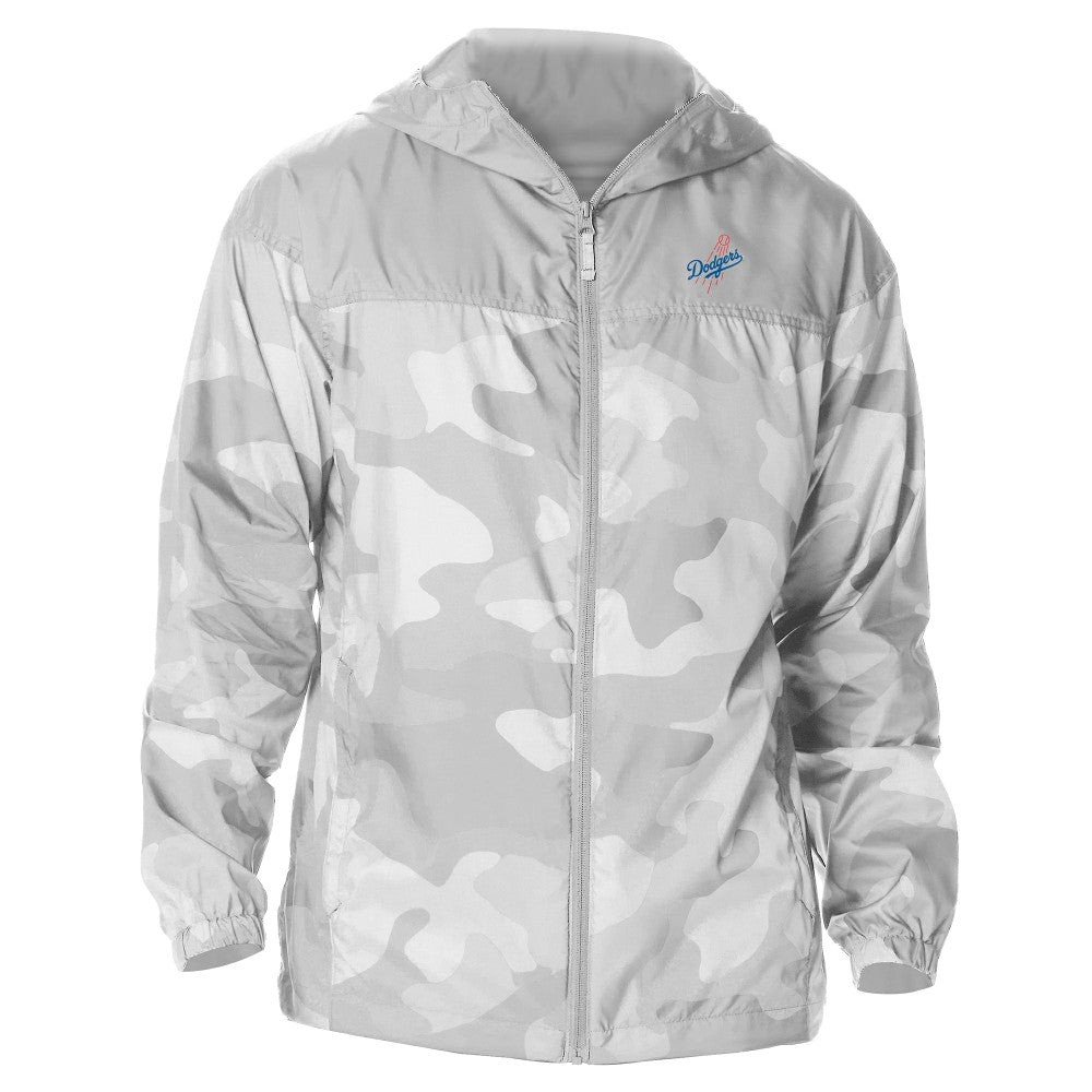Los Angeles Dodgers Columbia Camo Flash Challenger Full-Zip Windbreaker Jacket - Gray Jackets