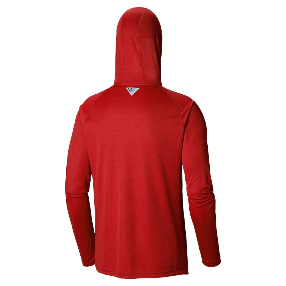 Philadelphia Phillies Columbia Omni-Wick Terminal Tackle Raglan Long Sleeve Hoodie T-Shirt - Red Hoodies