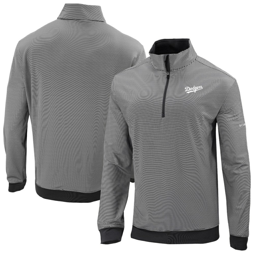 Los Angeles Dodgers Columbia Omni-Wick Even Lie Quarter-Zip Pullover Top - Black Pullover