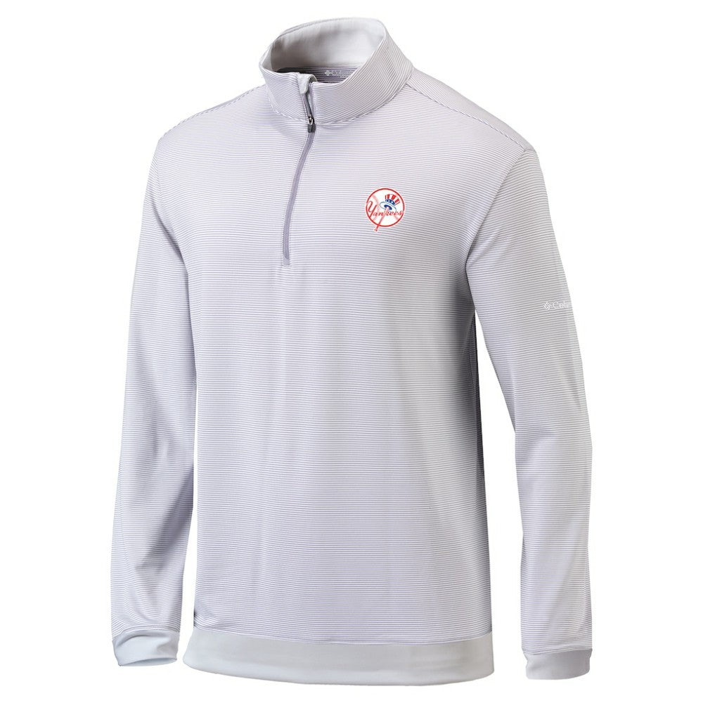 New York Yankees Columbia Omni-Wick Even Lie Quarter-Zip Pullover Top - Gray Pullover