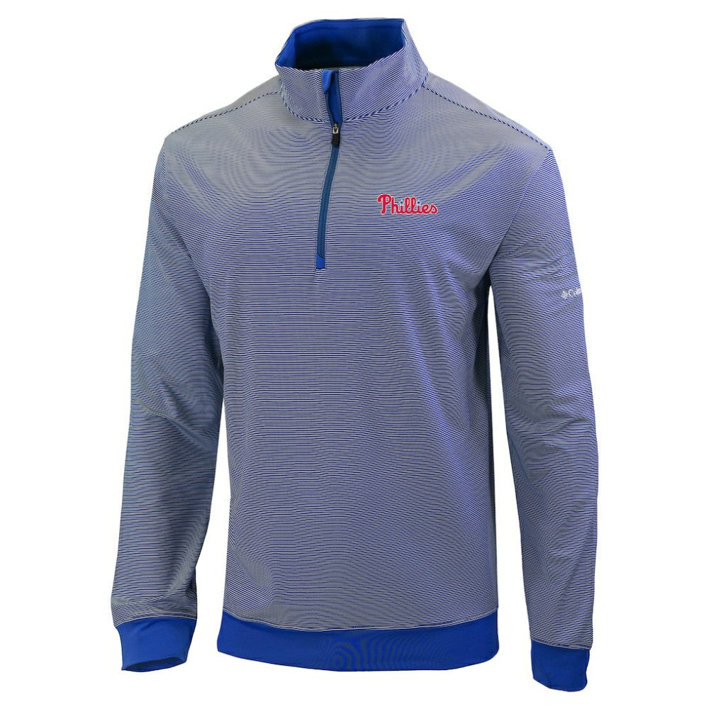 Philadelphia Phillies Columbia Omni-Wick Even Lie Quarter-Zip Pullover Top - Royal Pullover