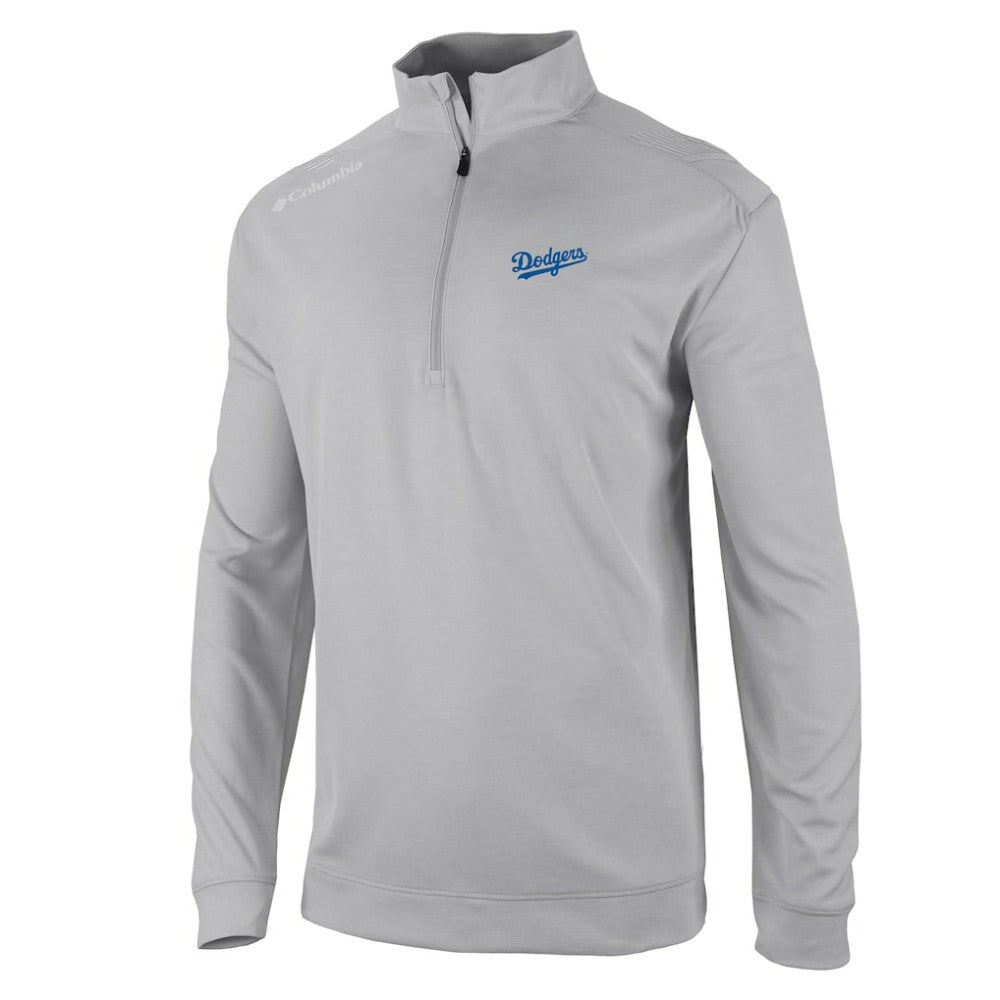 Los Angeles Dodgers Columbia Oakland Downs Omni-Wick Quarter-Zip Top - Gray Tops