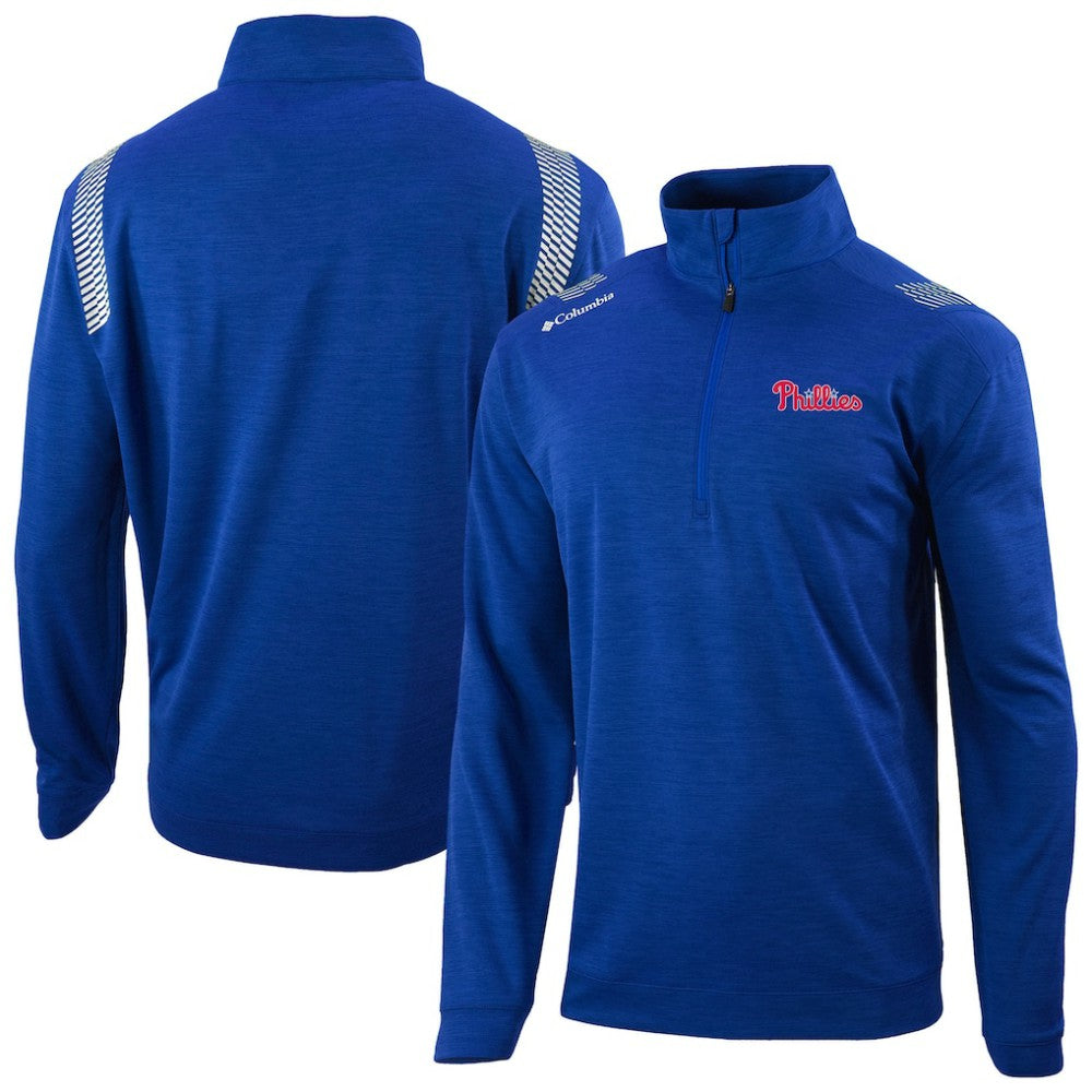 Philadelphia Phillies Columbia Oakland Downs Omni-Wick Quarter-Zip Top - Royal Tops