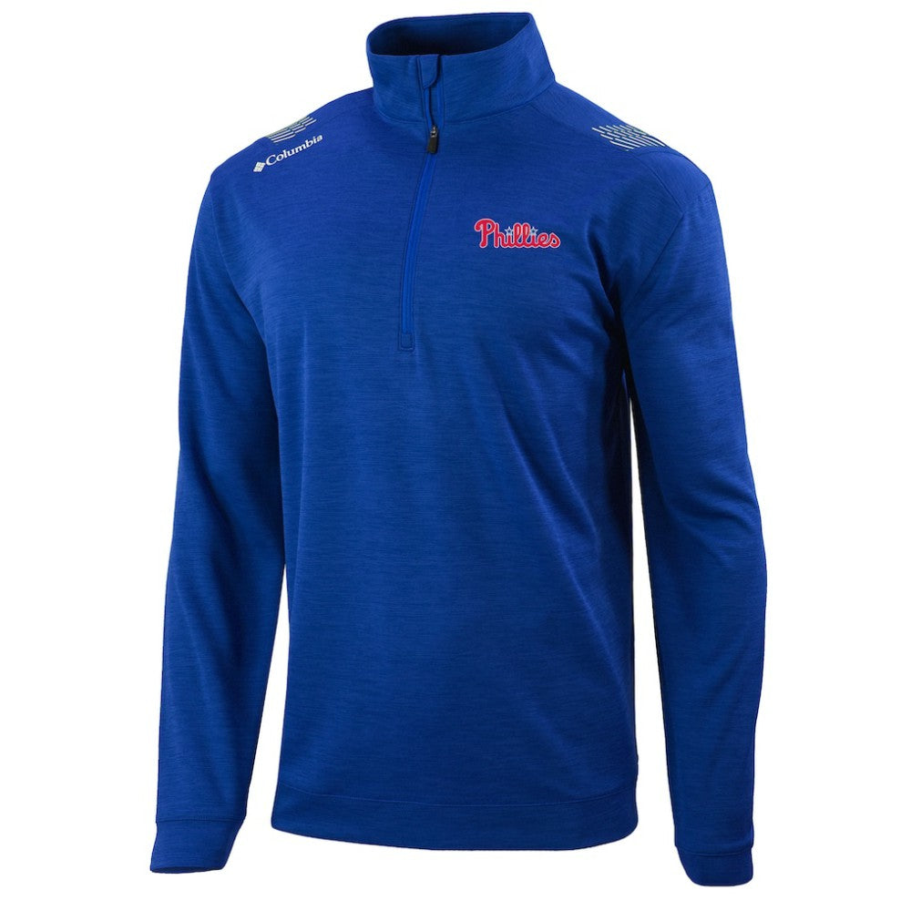 Philadelphia Phillies Columbia Oakland Downs Omni-Wick Quarter-Zip Top - Royal Tops