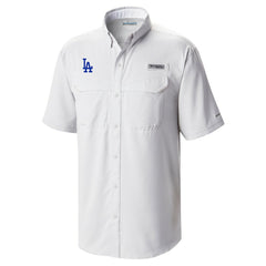 Los Angeles Dodgers Columbia Omni-Wick Low Drag Offshore Button-Up Shirt - White