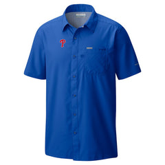 Philadelphia Phillies Columbia Slack Tide Omni-Wick Button-Up Camp Shirt - Royal