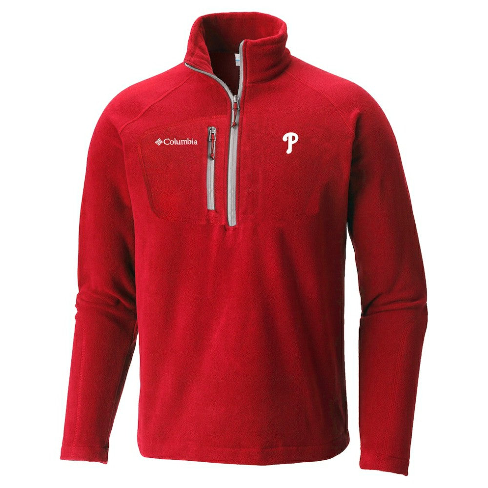 Philadelphia Phillies Columbia Fast Trek III Half-Zip Fleece Pullover - Red Pullover