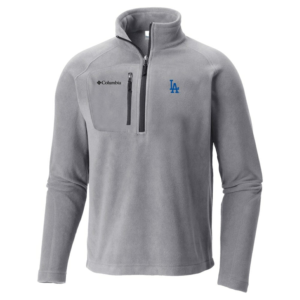 Los Angeles Dodgers Columbia Fast Trek III Half-Zip Fleece Pullover - Gray Pullover