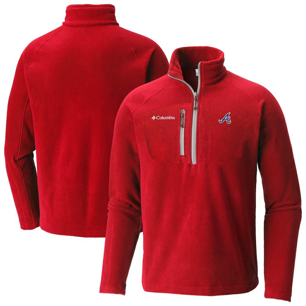 Atlanta Braves Columbia Fast Trek III Half-Zip Fleece Pullover - Red Pullover