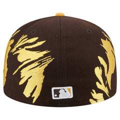 San Diego Padres New Era Retro Pattern 59FIFTY Fitted Hat - Brown/Gold Hats
