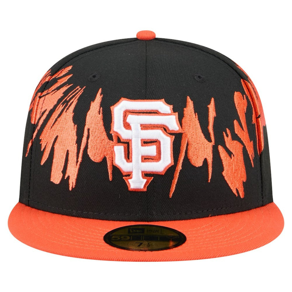 San Francisco Giants New Era Retro Pattern 59FIFTY Fitted Hat - Black/Orange Hats