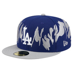 Los Angeles Dodgers New Era Retro Pattern 59FIFTY Fitted Hat - Navy/Gray Hats