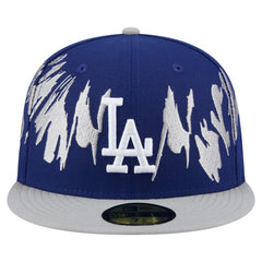 Los Angeles Dodgers New Era Retro Pattern 59FIFTY Fitted Hat - Navy/Gray Hats