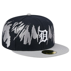 Detroit Tigers New Era Retro Pattern 59FIFTY Fitted Hat - Navy/Gray Hats