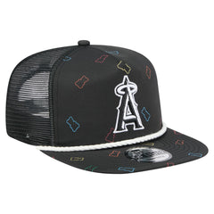 Los Angeles Angels New Era Gummy Golfer Trucker Adjustable Hat - Black Hats