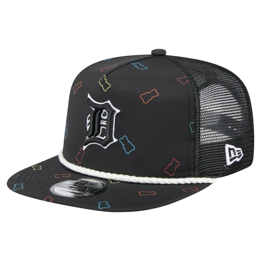 Detroit Tigers New Era Gummy Golfer Trucker Snapback Hat - Black Hats