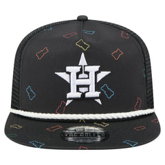 Houston Astros New Era Gummy Golfer Trucker Adjustable Hat - Black Hats