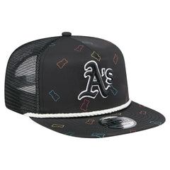 Athletics New Era Gummy Golfer Trucker Adjustable Hat - Black Hats