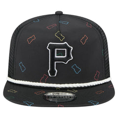 Pittsburgh Pirates New Era Gummy Golfer Trucker Snapback Hat - Black Hats