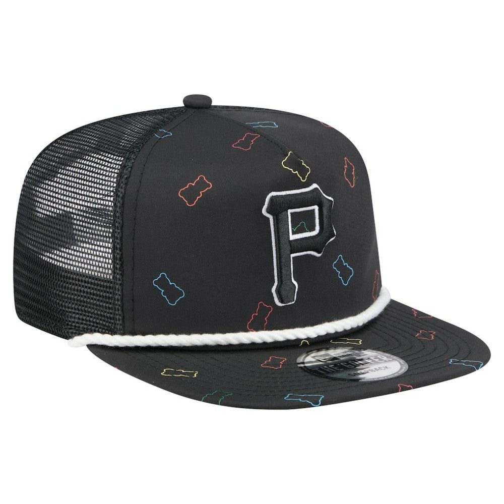 Pittsburgh Pirates New Era Gummy Golfer Trucker Snapback Hat - Black Hats