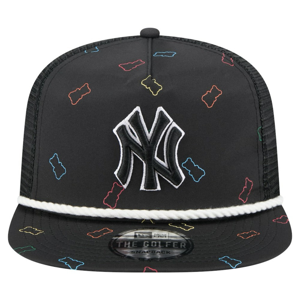 New York Yankees New Era Gummy Golfer Trucker Adjustable Hat - Black Hats