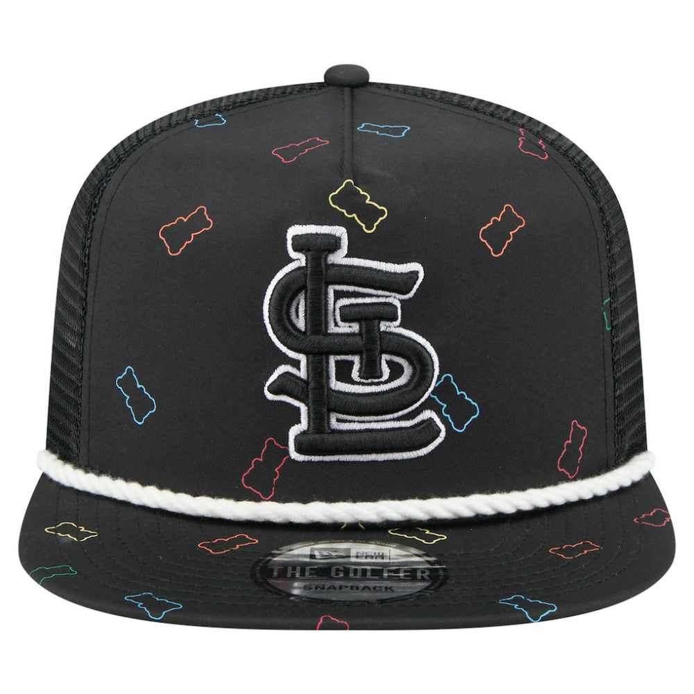 St. Louis Cardinals New Era Gummy Golfer Trucker Snapback Hat - Black Hats