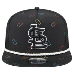 St. Louis Cardinals New Era Gummy Golfer Trucker Snapback Hat - Black Hats
